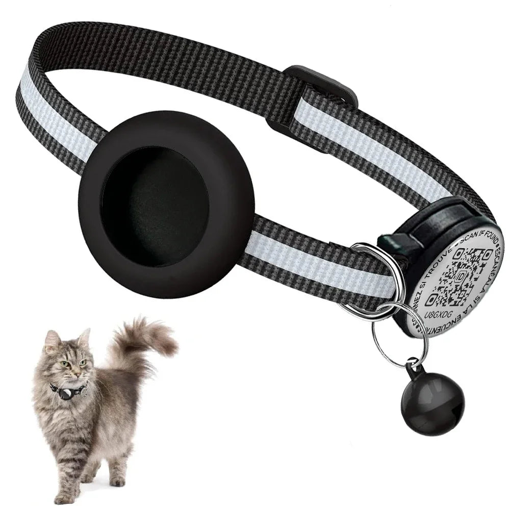 collar para gatos con funda para Airtag/GPS