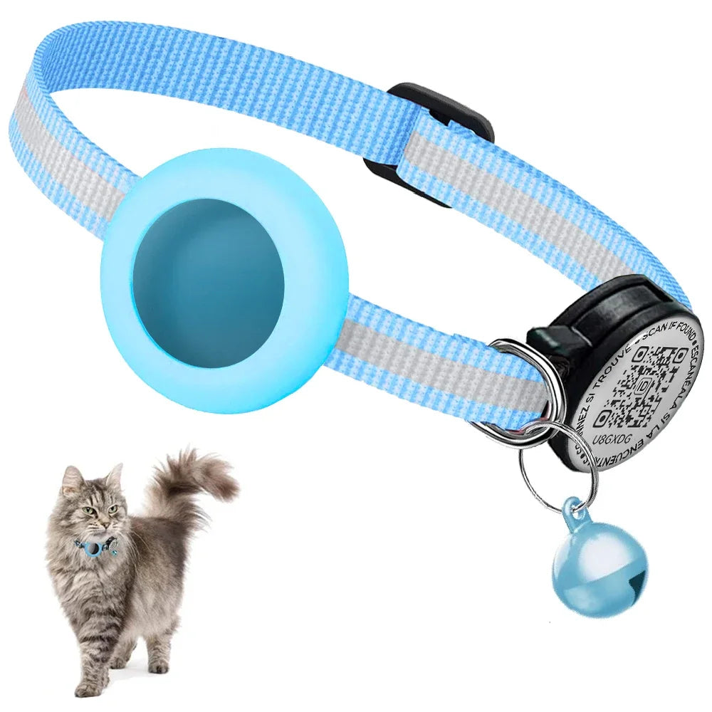 collar para gatos con funda para Airtag/GPS