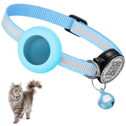 collar para gatos con funda para Airtag/GPS