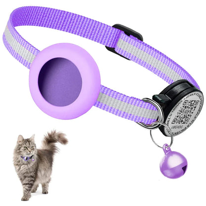 collar para gatos con funda para Airtag/GPS