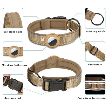 collar para perros con funda para Airtag/ GPS
