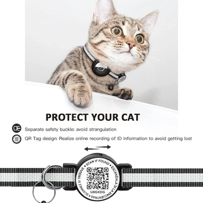 collar para gatos con funda para Airtag/GPS